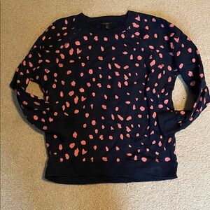 J. Crew Blue and Pink Patterned Sweater